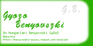 gyozo benyovszki business card